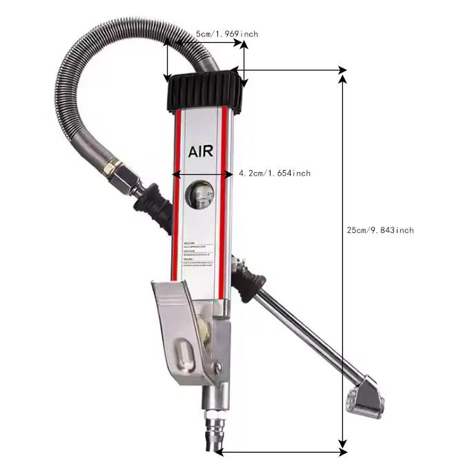 Высокоточный ручной механический манометр в шинах со шкалой для точного измерения