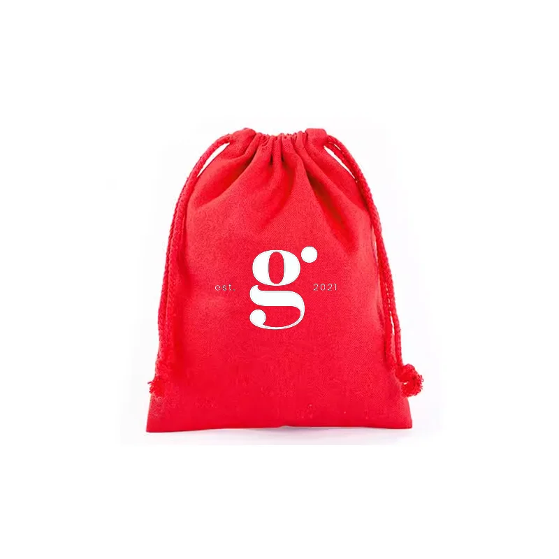 Custom logo high quality draw string calico canvas polyester flat backpack promotional drawstring bag for packaging jewelry