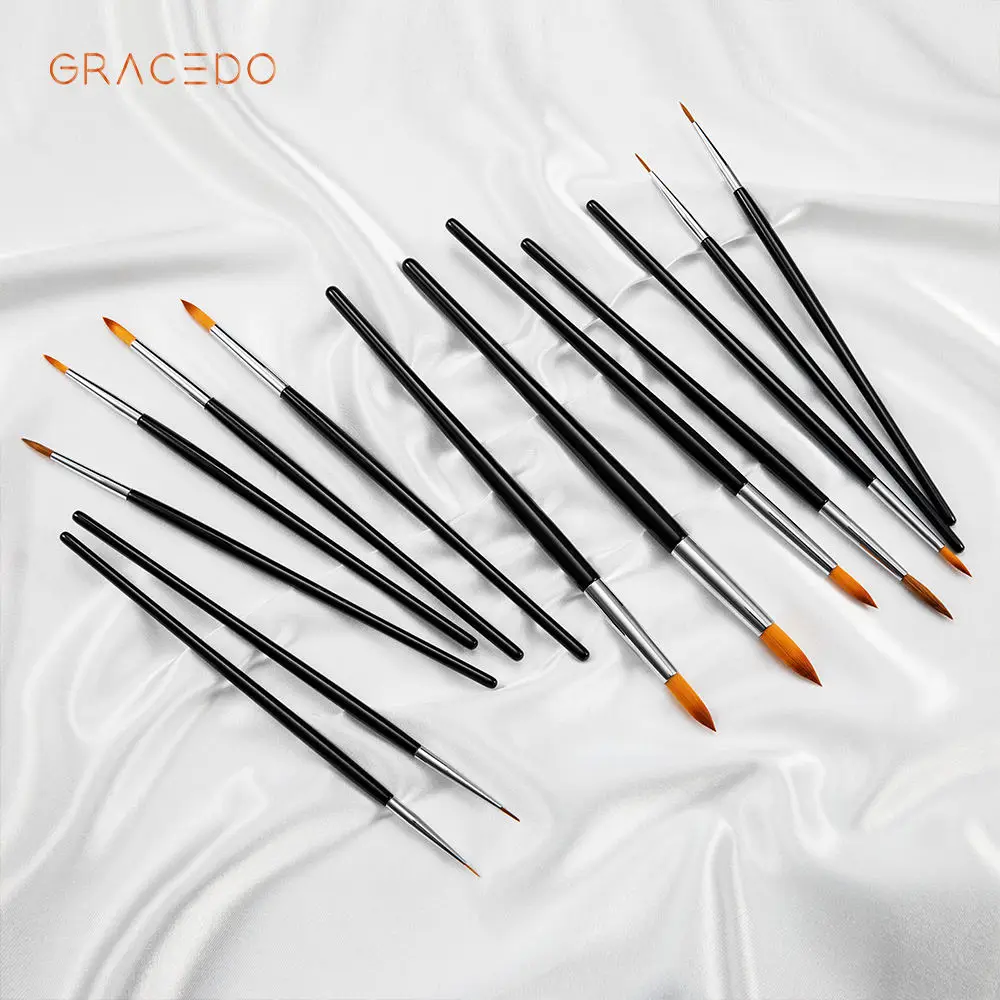 Professional 15 Pcs Anngle Acrylic Artist Paint Brush Wood Handle Oil Watercolor Art Set Paint Brush For Artist Art Painting
