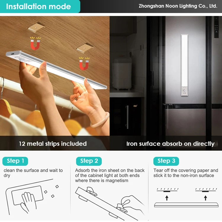Wholesale Portable Magnetic Bright Wireless Motion Sensor Decorate Surface Mounted Cabinet Light
