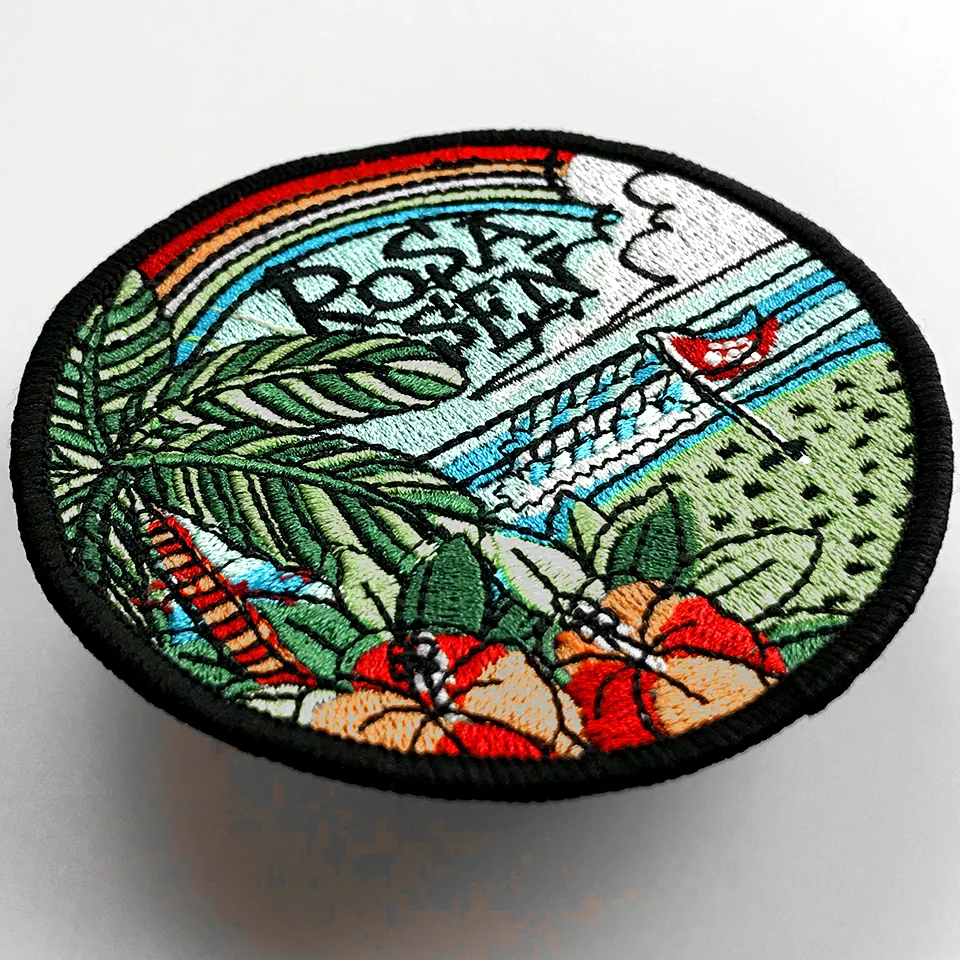 Custom Brand 3D Embossed LOGO Embroidery Patch Iron on Sew on Clothing Key Chain Towel/ Sequin Embroidery Label