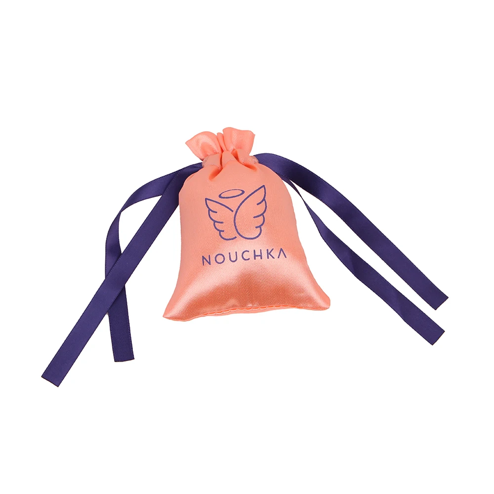 custom logo drawstring hair bundle extensions packaging bag wig satin bag