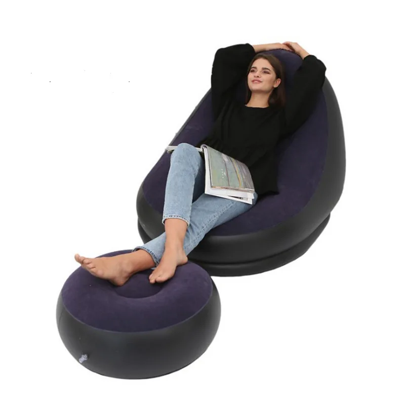 Home Outdoor Household Inflatable Glitter Lounger Lazy Air Sofa Bed Chair