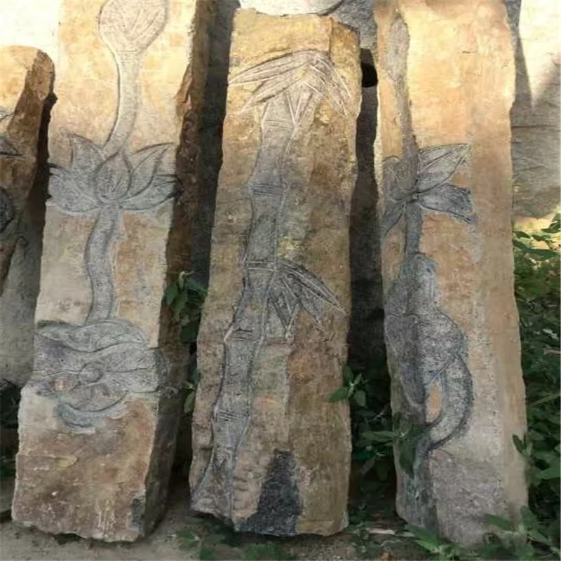 Natural long basalt column for building material