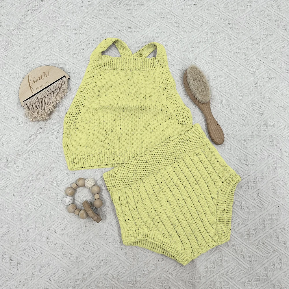 Boutique Newborn Baby Clothing Gift Set Thickened Knit Girl Baby Romper
