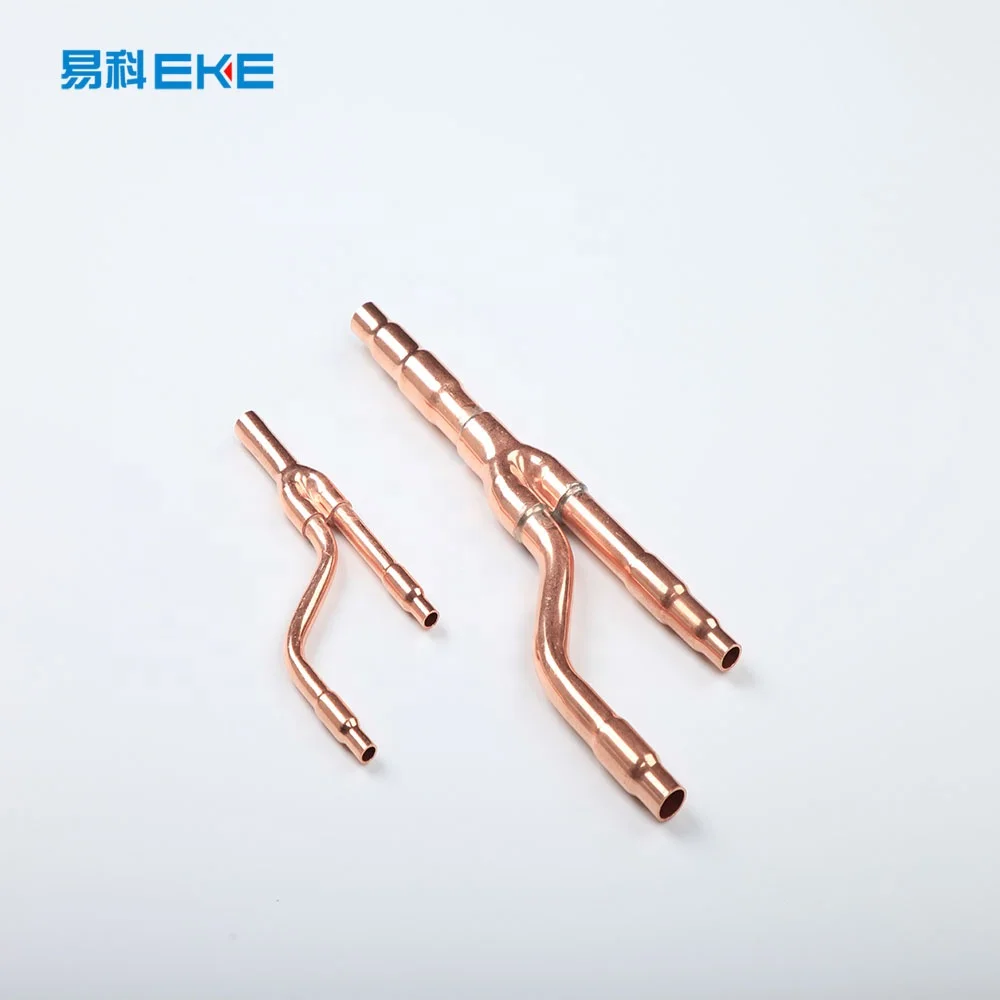 Copper Disperse Pipe Fitting Y branch copper pipe or branch kits brass elbows air conditioner fittings