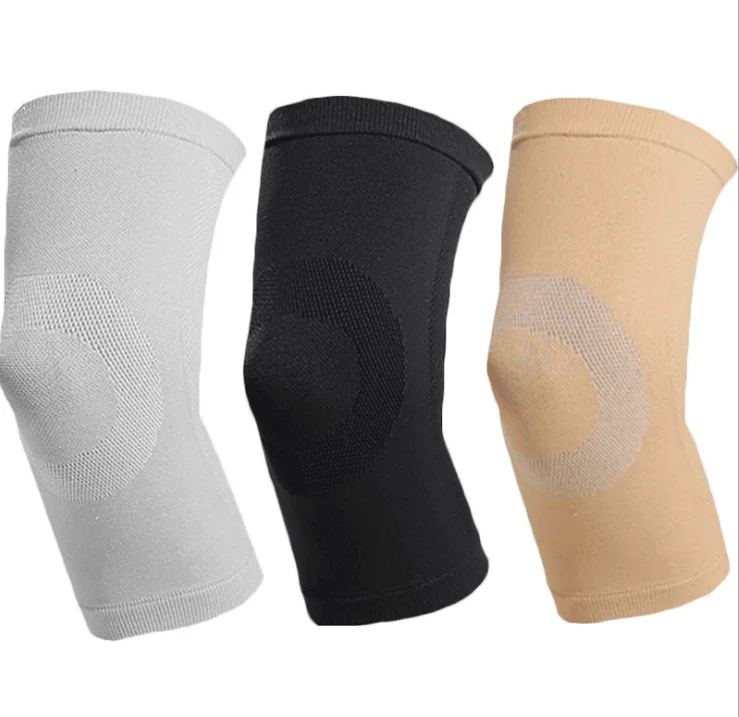 Бандаж на колено для баскетбола, тенниса, велоспорта, с силиконовым защитным снаряжением
