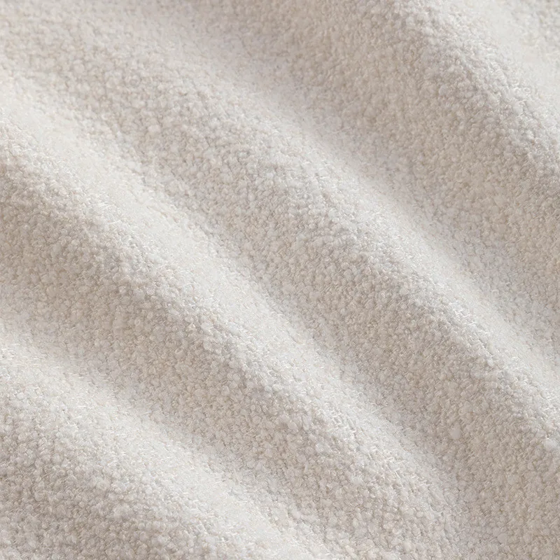 Light boucle fabric 2023 new arrived thin woven boucle upholstery fabric not stretch teddy boucle fabric
