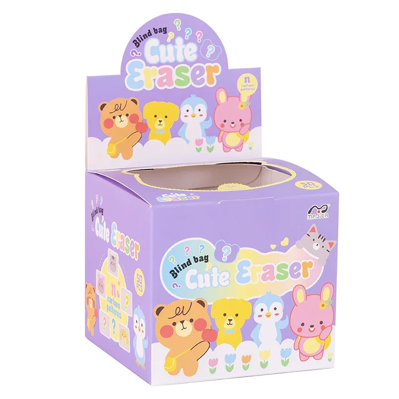 Custom japanese Stationery supplies clean soft 2B colorful cartoon Jelly eraser for children kids pencil eraser with cheap price
