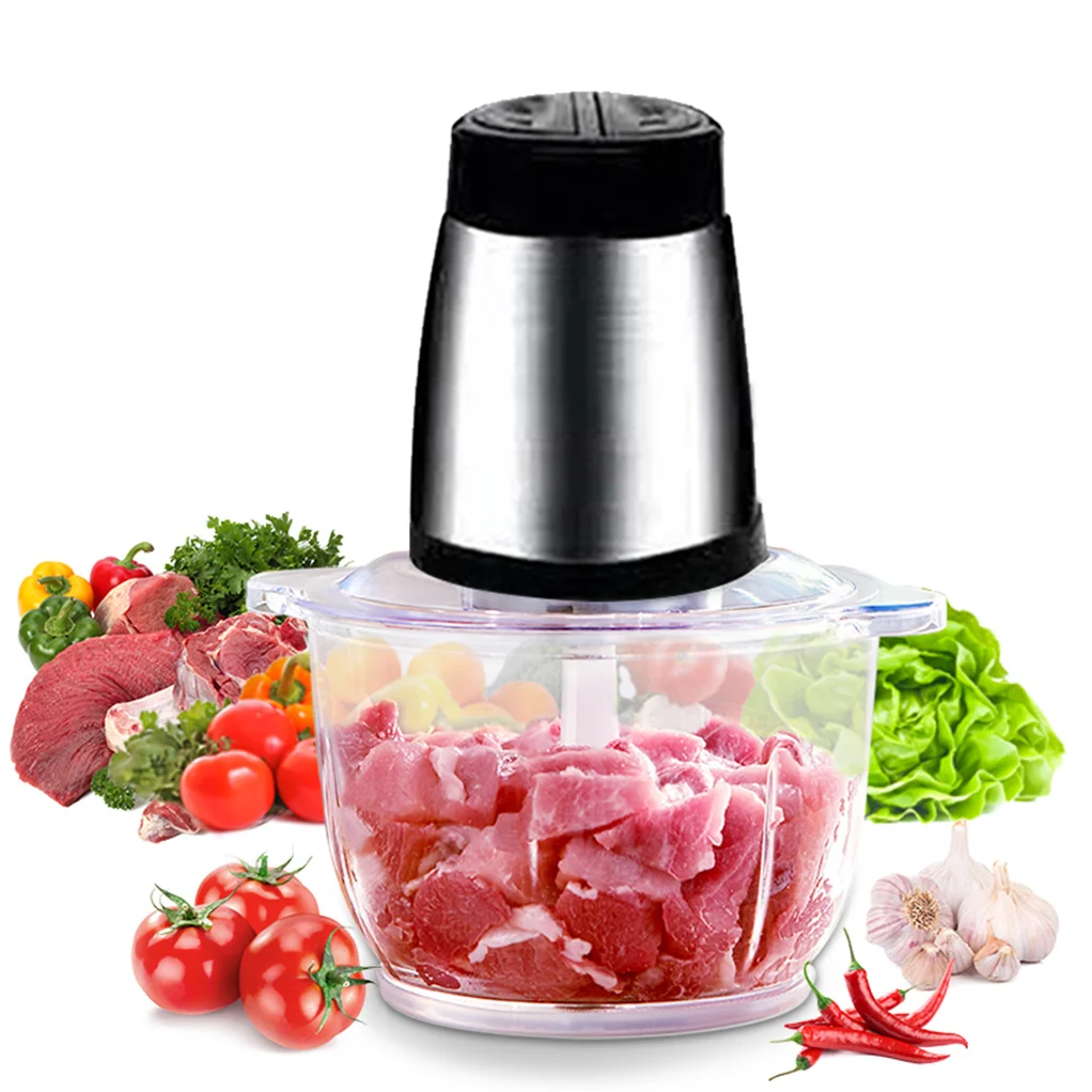 Hot Sell food processor multi function mini 300W 400W 500W 600W food electric glass chopper kitchen meat grinder