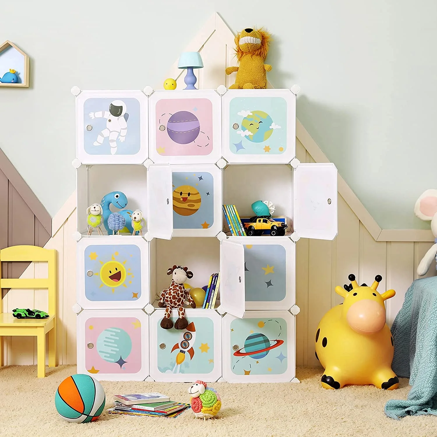 Home office DIY Cubes Portable Organizer Wardrobe Plastic Storage Shelf