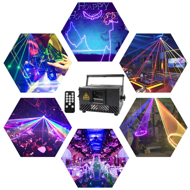 Professional laser beam Emitted sound active wireless remote DMX512 stage lights for ktv dj disco