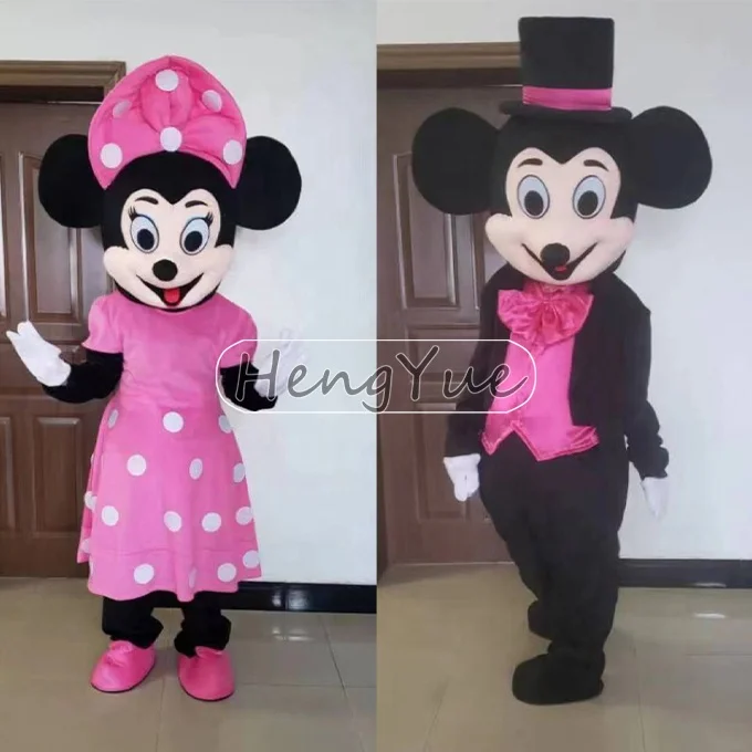 Popular Mickey Minnie Mascot Costume Mouse Fancy Cartoon Walking Character Costumes Cosplay Party Christmas Dress For Adult
