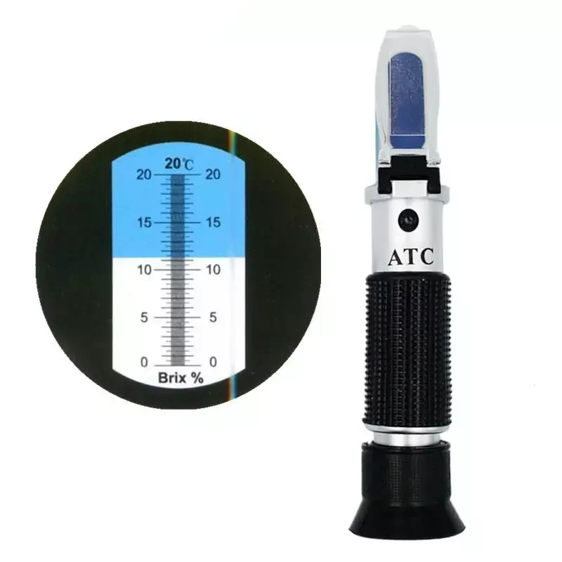 Honey Milk Hand Held Refractometer Brix Tester 0-20% Brix ATC Refractometer