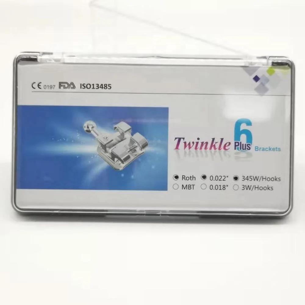 Стоматологическая фабрика, Ортодонтические Скобы Из Нержавеющей Стали CNC Roth 0,022, выдвижные мини ортодонтические скобы