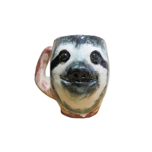 Wholesale Ceramic New Design Grey Sloth Coffee Mug Table Decoration