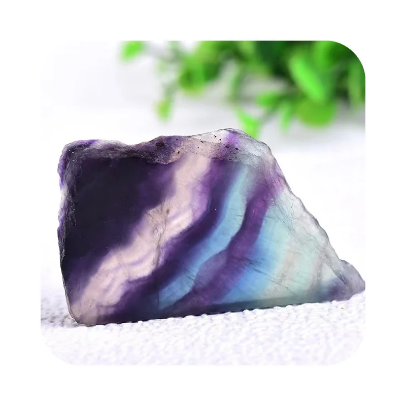 Donghai Natural spiritual products Fluorite Reiki Healing Crystal Gemstone Slice Chakra slab rock For Wedding Decor Gifts
