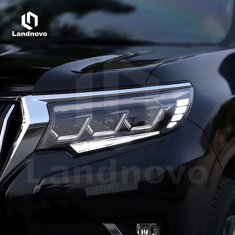 Landnovo whole sale auto parts car light for Toyota Pardo 2018-2021 assembly led head light head lamp