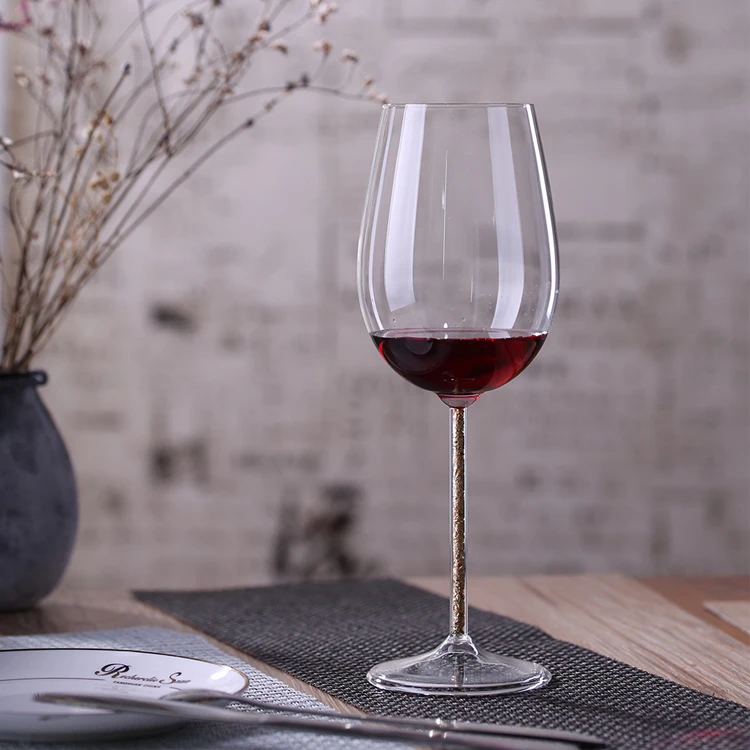 high quality Borosilicate Glass Goblet Cup Luxury Clear Glassware Luxury Long Stem Red Wine Glass