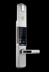 Huaruilock Intelligent keyless Fingerprint Recognition Door Lock Intelligent Electronic Card Wooden Door Lock