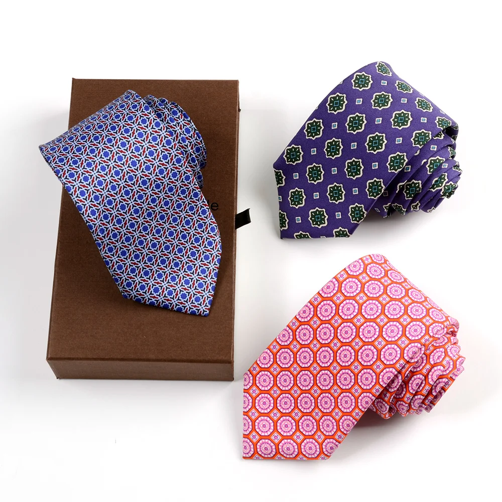 Hamocigia China Shengzhou Manufacturing Luxury Men Bespoke 100% Organic Pure Silk Tie