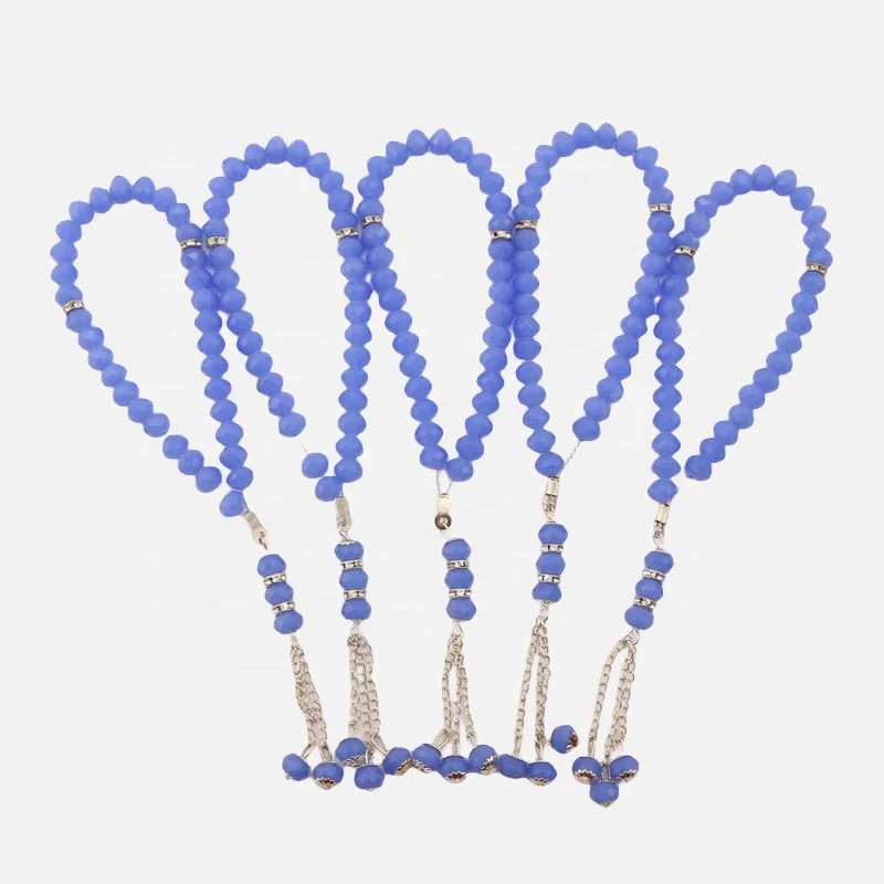 10mm Crystal Rosary Prayer Beads Muslim Bead Jewelry Ismamic Glass Bead Bracelets