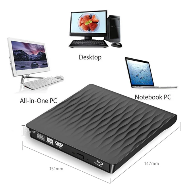  Портативный DVD-проигрыватель blu-ray USB 3 0 внешний dvd-проигрыватель