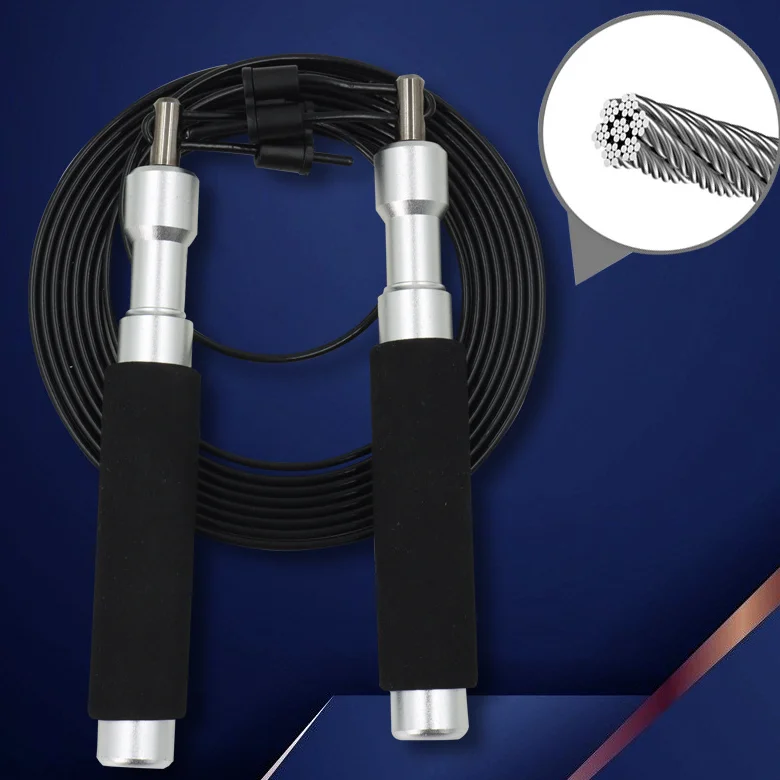 Aluminum Speed Jump Rope Cable Steel Wire Rope Anti-slip Handles Ultra Fast Ball Bearing Skipping