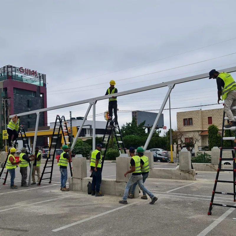 HF pv roof tiles panel car port ground brackets photovoltaic mounting racks soporte solar