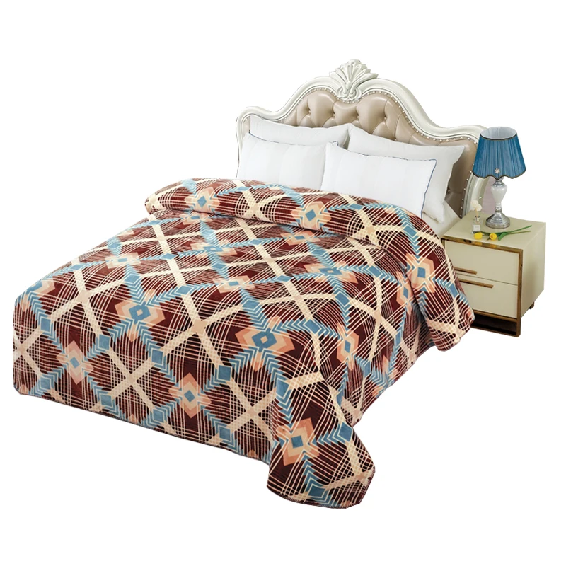 Роскошные удобные корейские норковые одеяла королевского размера оптом Raschel бежевые большие покрывала bernat