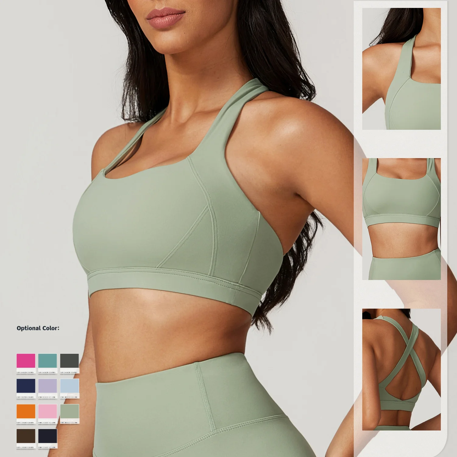 Nude Feel Tight Yoga Bra Beautiful Back Fitness Yoga Clothing Running Quick Dry Sports Underwear