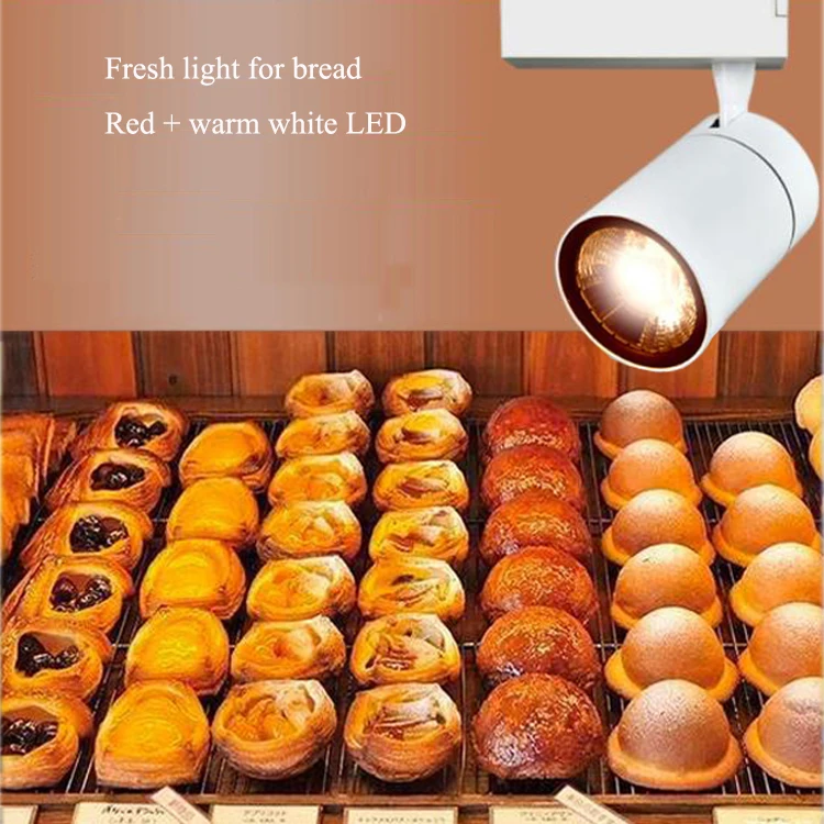 Hot sales CE aluminum body 3 years warranty 25W 30W LED track light fresh light for meat vegetables fruit bread sea food