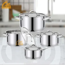 kitchen tools cooking hot pot pans set all cald insulated glass steel steel cookware sets