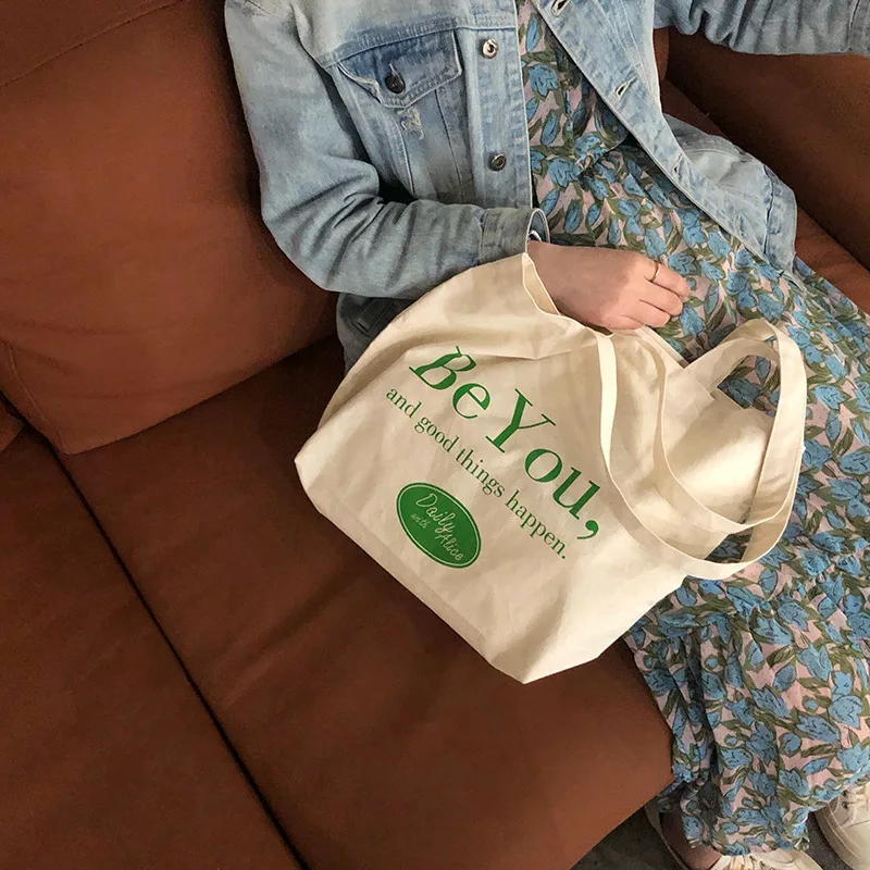 Hot Sale Canvas Bag Shoulder Bag Female Students Travel Tote bag Custom Logo