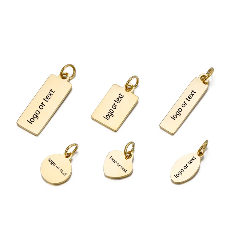 Professional Manufacturer white stainless steel Silver Plated Rose GOLD Color Dog Tag Pendant keyring Charm Necklace Pendants