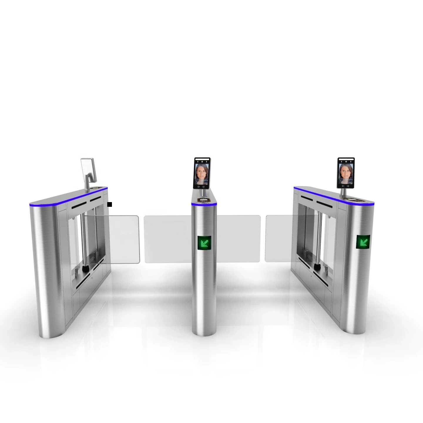 Face recognition Bi-detection Thermal Camera Temperature Measurement Security Door Access Control System Swing Gate Barrier