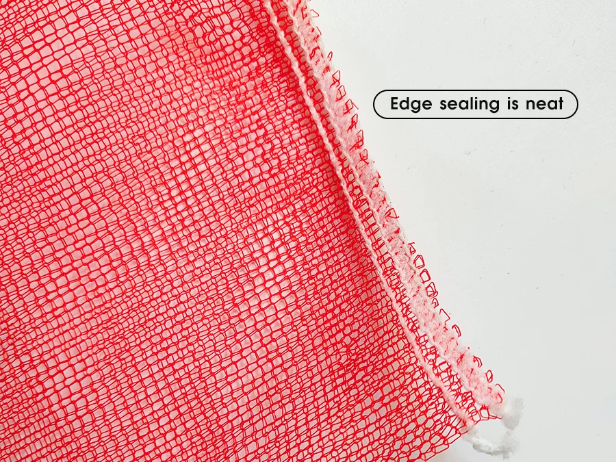 Stocked Reusable red green 10kg 15kg 20kg 25kg garlic mesh netting bag with drawstring for packing fresh garlic sack