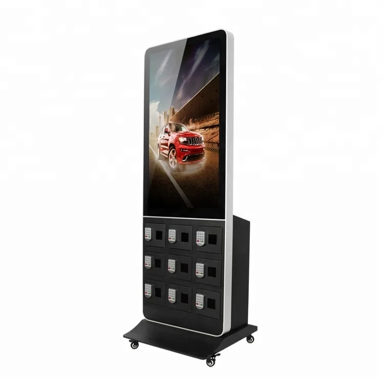 China factory Cheaper price 42' LCD Floor Standing LCD Advertising Smart Phone Charging Station kiosk for airport