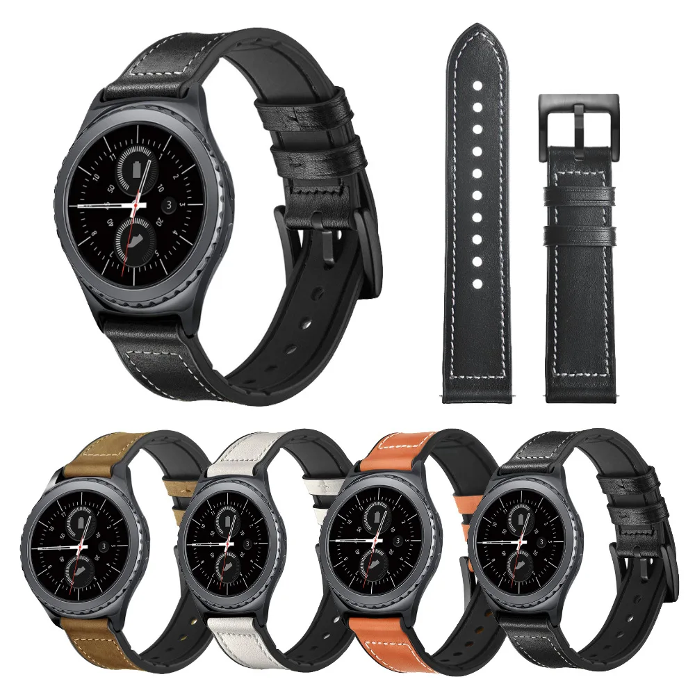 Гибридный ремешок из натуральной кожи для часов Samsung Galaxy Watch 3 20 мм 22 по заводской цене