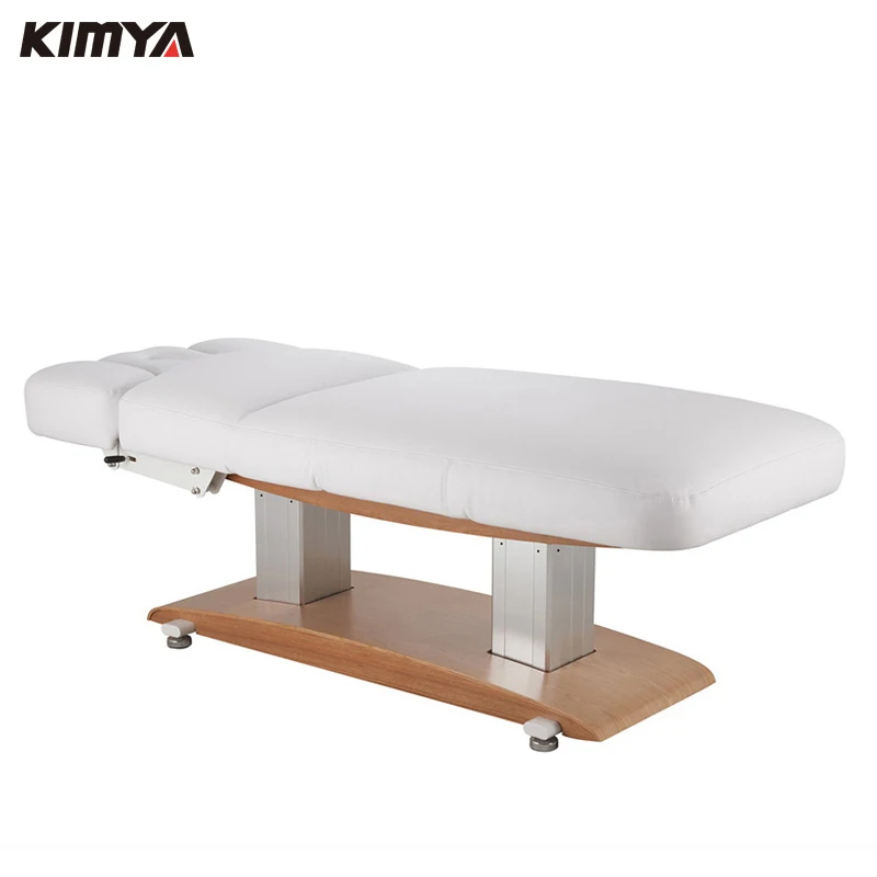 Kimya Adjustable Luxury Modern Treatment Electric Best Spa Cosmetic Eyelash Beauty Salon Wooden Base Massage Table Facial  Bed