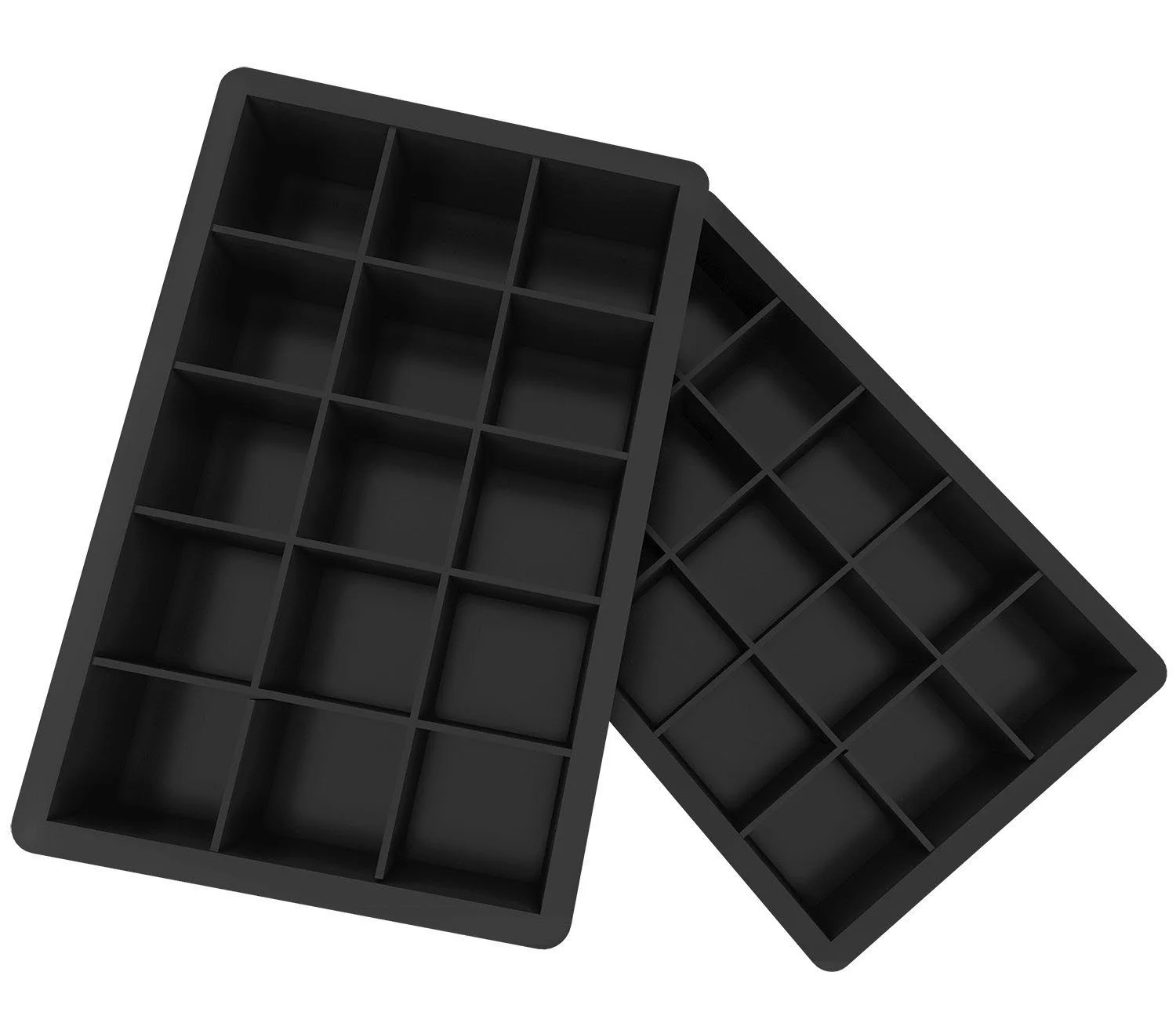Silicone Ice Cube Trays Make 15 Perfect  Cavity Cubes Great Molds For Ice