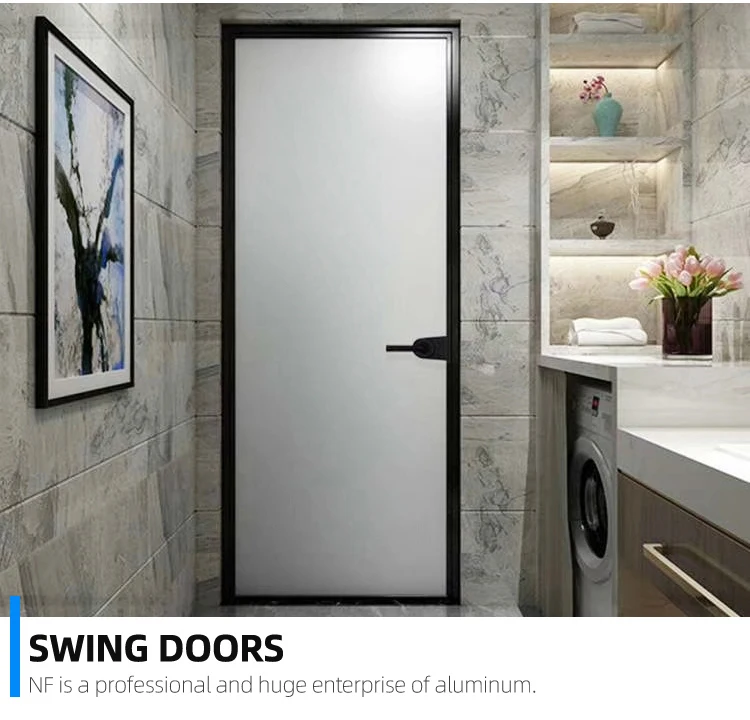 China Manufacturer  Aluminum Slim Sliding Doors Aluminum Door Standard White aluminum doors for home