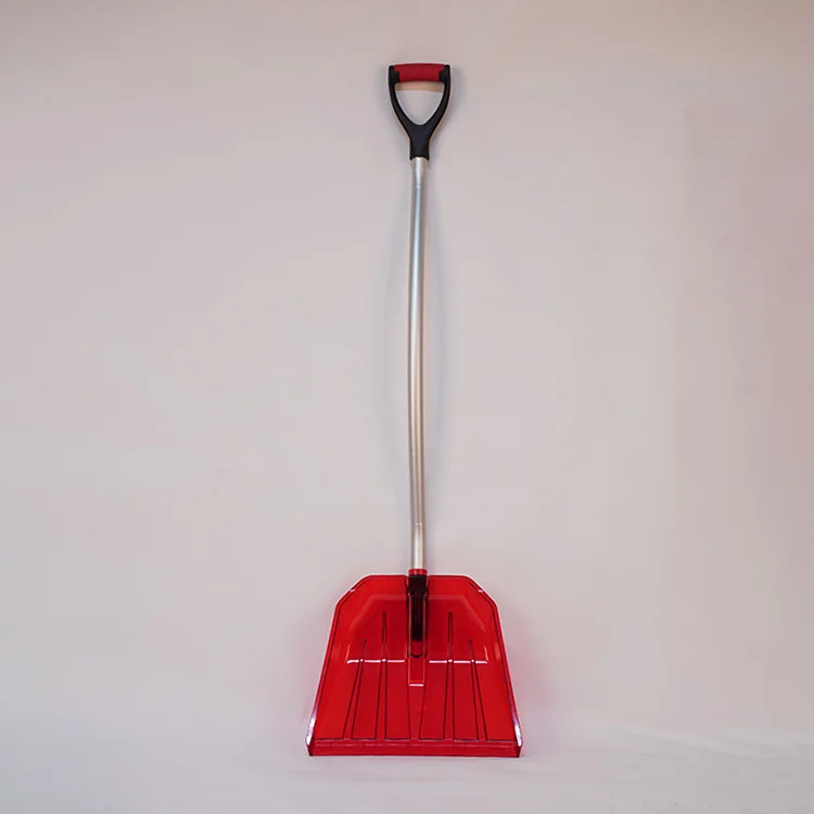 Plastic Snow Shovel Snow Removal with metal handle with transparent head normal pack