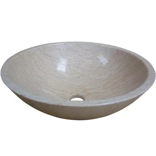 Natural Stone Lavatory Sink White Marble Basin Over Counter Wash Basin