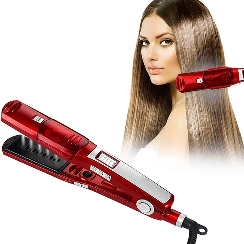 Steam Professional Hair Straightener Portable Flat Iron Steam Care Hair Straightener