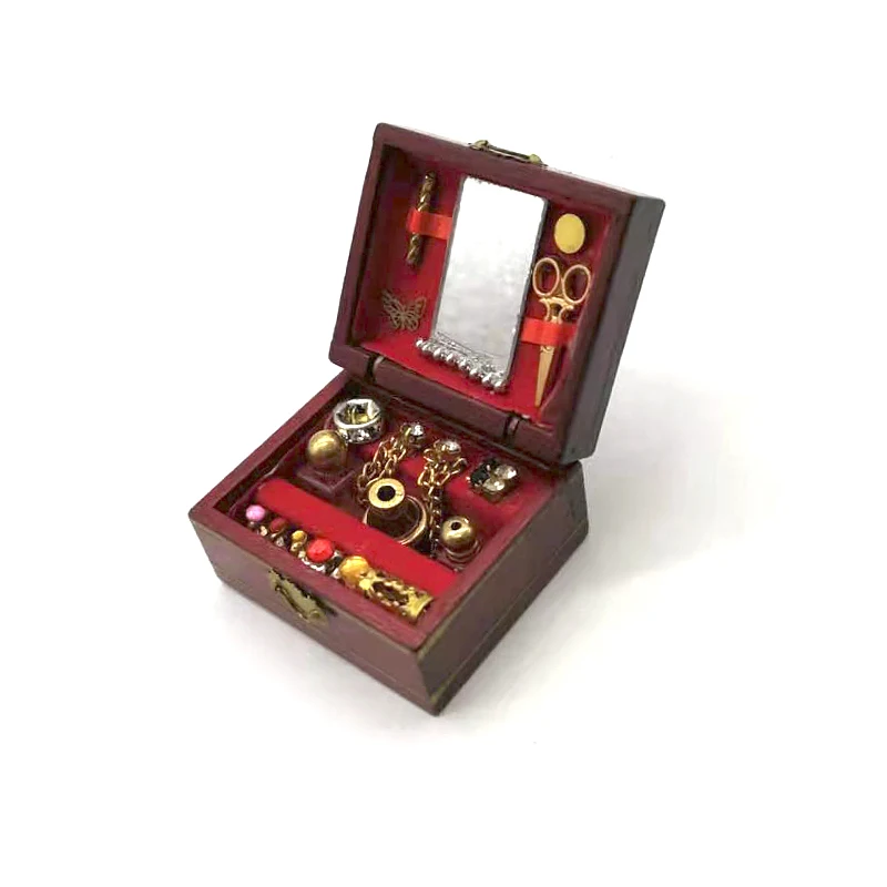 Миниатюрная коробка для макияжа кукольного домика косметичка кукол украшение сцены