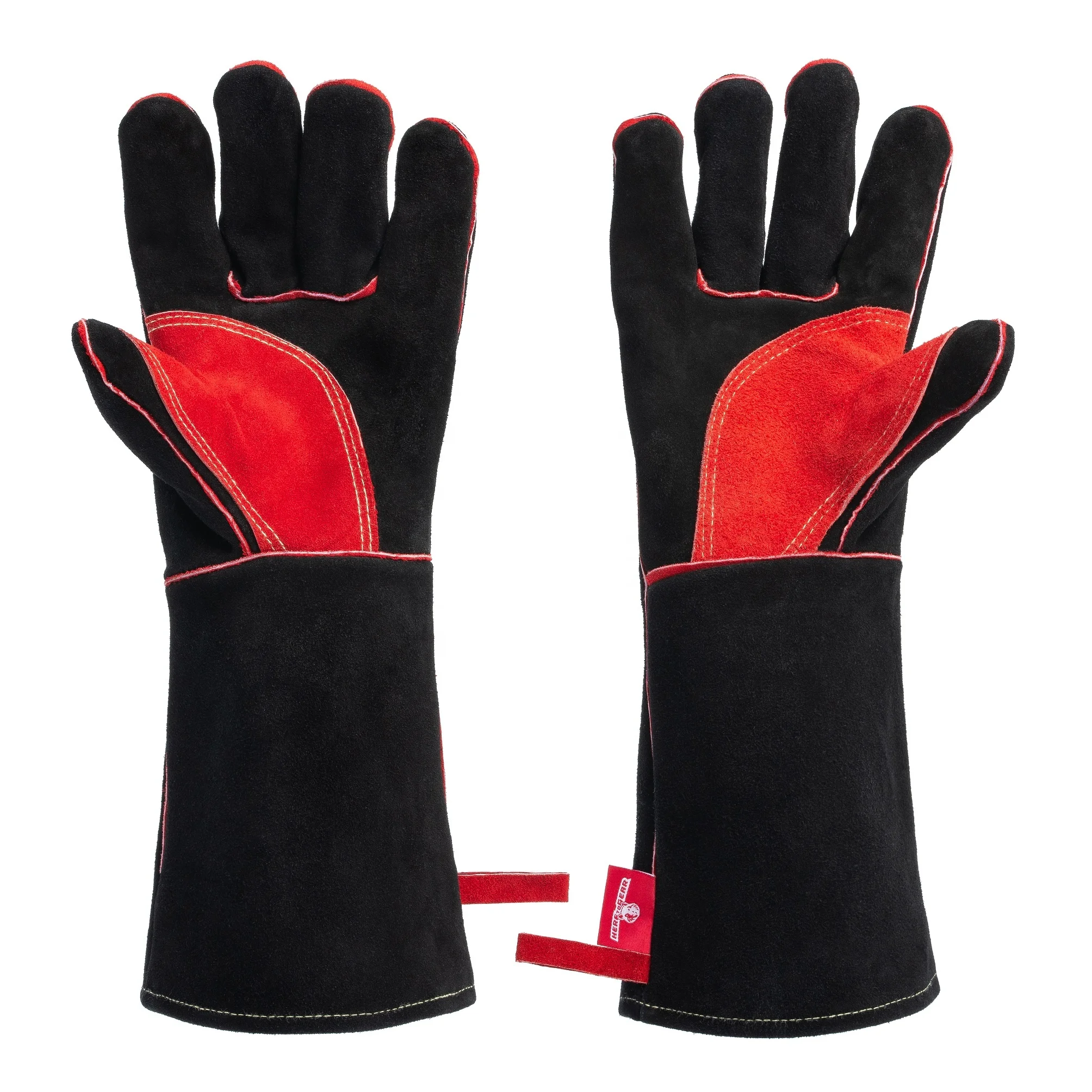 Heat Resistant BBQ Gloves,Kitchen Oven Mitts Fire Resistant Gloves Cooking Hot Gloves for Grilling Cutting  Baking