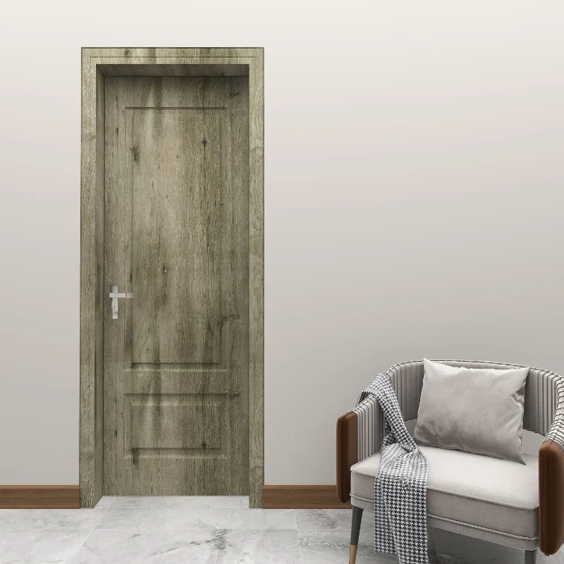 High Quality Odorless Gray Oak Wood Decorative Film Waterproof Removable Wallpaper Home School Furniture Decoration Door Sticker