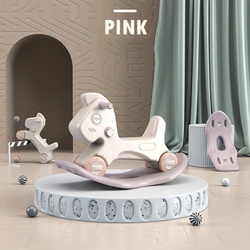 
 Высококачественная пластиковая лошадка-качалка для верховой езды, детская пластиковая лошадка-качалка  