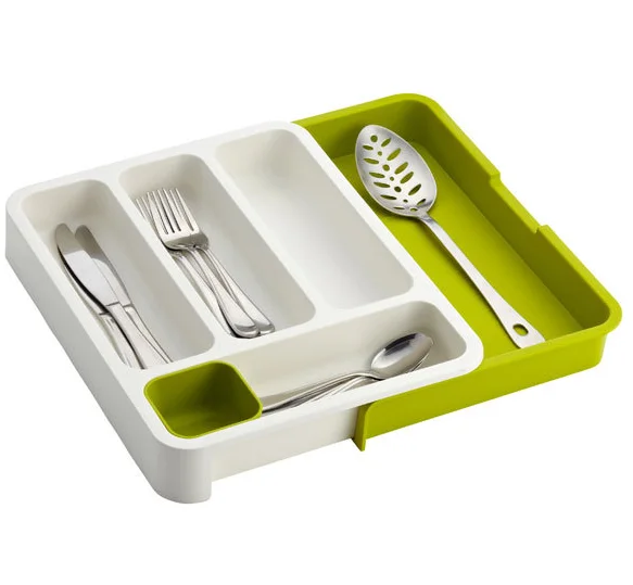 Food Grade Drawer Store Plastic Kitchen Drawer Organizer Tray for Cutlery Utensil and Gadgets